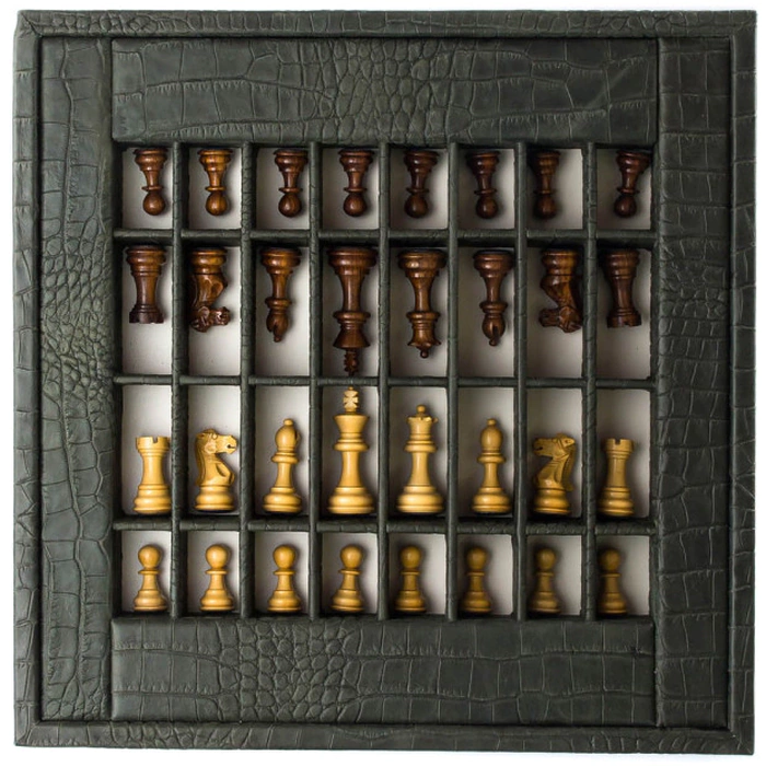 Exclusive chess made of leather "Alligator" hacks